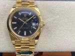 AR Factory Rolex Daydate 40*12.2mm 3255 Movement Black Face Baguette Markers Watch
